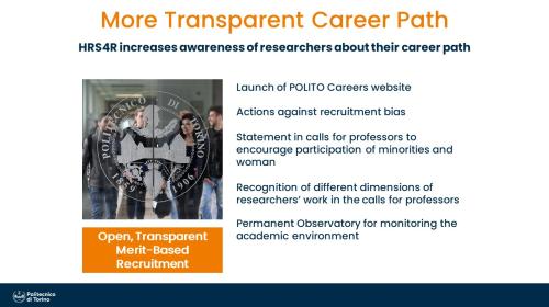 More transparent career path
