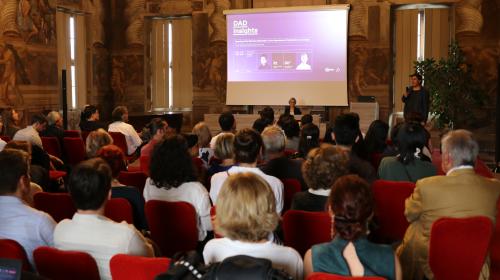 The hall crowded for the event