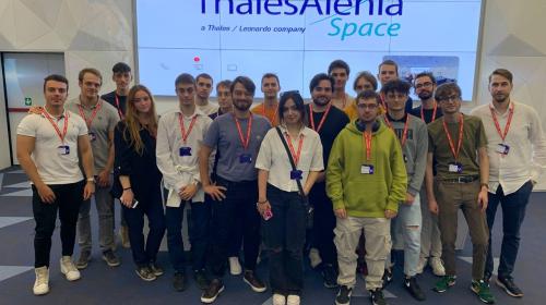 I membri del Team ASTRA a Thales Alenia Space