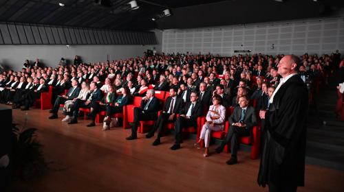 Il Rettore Saracco in Aula Magna