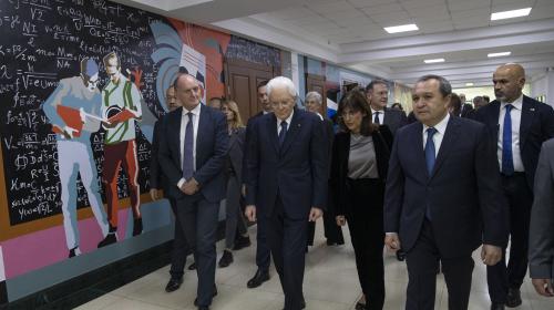 Il Rettore Saracco accompagna il Presidente Mattarella