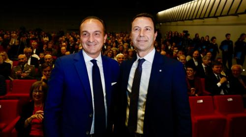 Il Presidente della Regione Piemonte Cirio con il Rettore