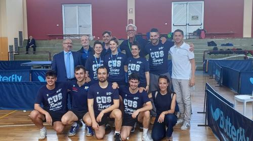 Il gruppo del tennis da tavolo del CUS Torino