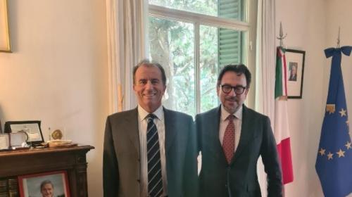 Il professor Zanino con Fabrizio Lucentini, Ambasciatore d’Italia a Buenos Aires