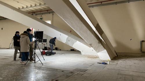 I rilievi sulle strutture del padiglione