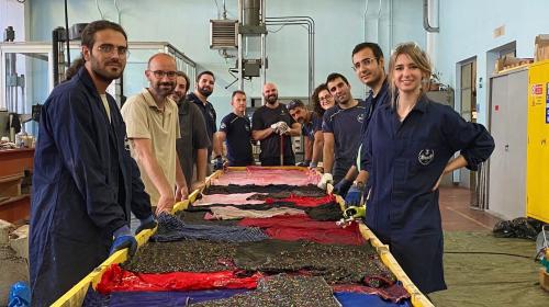 Il team del Politecnico al lavoro (foto Fabio Oggero)
