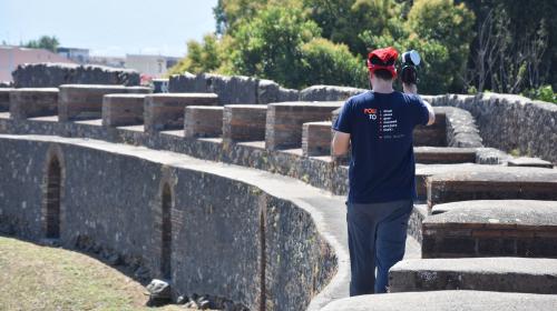 Il Team al lavoro tra le rovine di Pompei