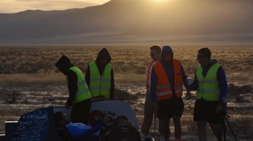 Il team a Battle Mountain, in Nevada 