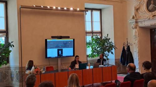 Un momento della presentazione del progetto in Sala della Caccia