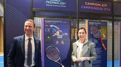 Il Rettore Corgnati e la tennista Pennetta
