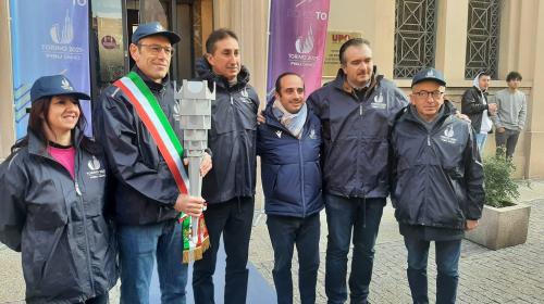 Le istituzioni locali alla partenza della fiaccola ad Alessandria