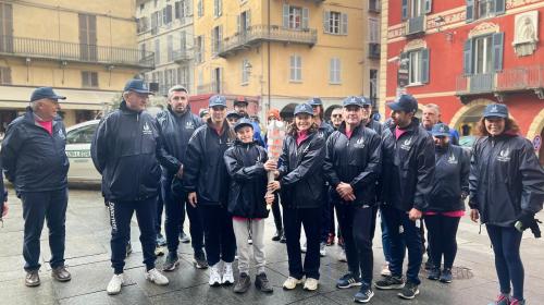 La fiaccola per le strade di Mondovì