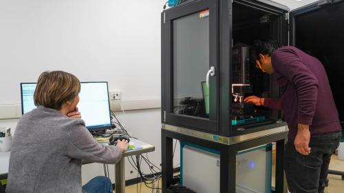 In the research lab led by Professor Fabris