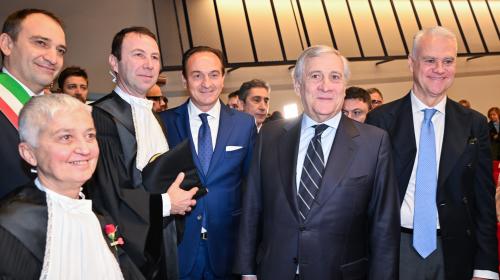 From the left: Elena Baralis, Stefano Lo Russo, Stefano Corgnati, Alberto Cirio, Antonio Tajani and Paolo Zangrillo