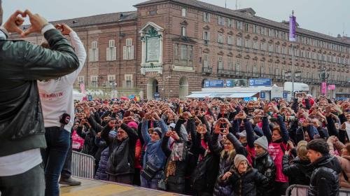 L'arrivo in Piazza Castello