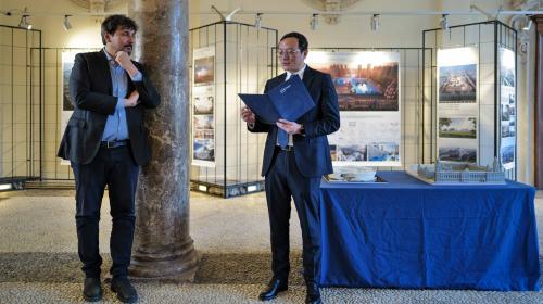 Sun Cheng and Michele Bonino at the HIT exhibition