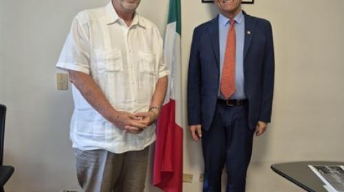 Professor Zanino with Italian Ambassador to Asuncion, Marcello Fondi