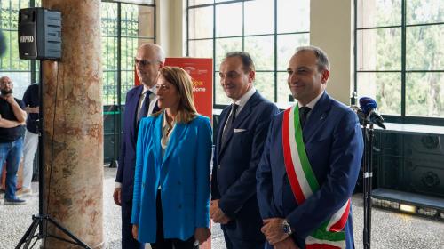 From the left: Stefano Sacchi, Roberta Metsola, Alberto Cirio and Stefano Lo Russo