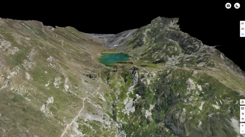 Modello 3D preliminare del lago Vej del Bouc