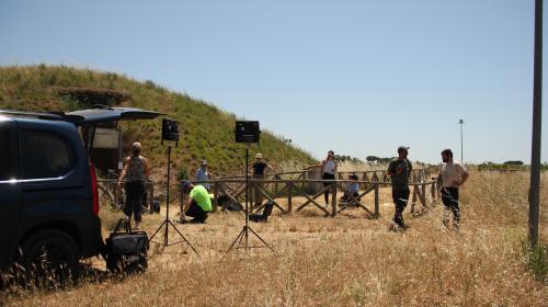 During the 3D scanning of the site