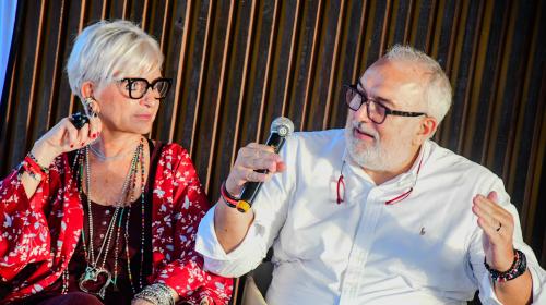 La professoressa Annalisa Dameri e il professore Paolo Mellano