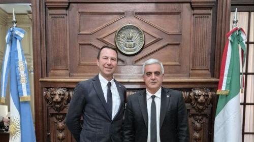Il Rettore Corgnati con il Rettore dell'Università di Rosario Franco Bartolacci