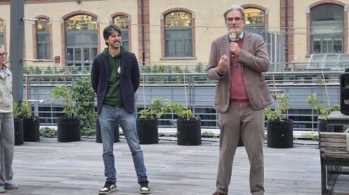 Il professore Danilo Demarchi e Luca Balbiano CEO e founder di Citiculture