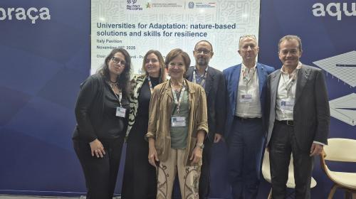 Da sinistra: Laura Corazza (UniTO), Carmen Aina (UPO), Patrizia Lombardi (PoliTO), Mario Ravera (PoliTO), Maurizio Tira (UNIBS, EUA), Piero Di Carlo (Ud'A)