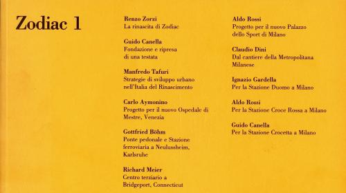 Zodiac, fascicolo 1, anno 1989
