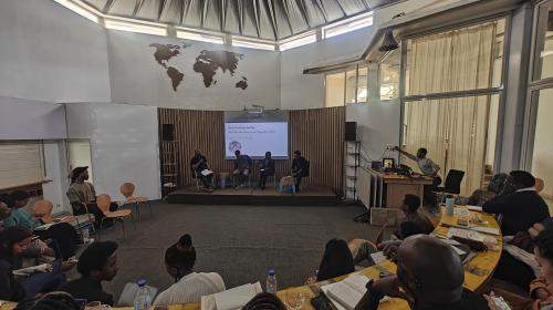 I partecipanti durante il corso, nella cornice dello Urban Centre