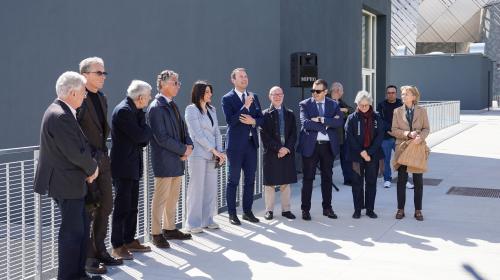 Momento condiviso per l'inaugurazione del parcheggio 