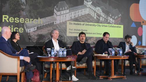 Intervento dei rappresentanti del DAD PoliTO durante la sessione “From Policy to Practice - Culture as a driver of Urban Innovation”