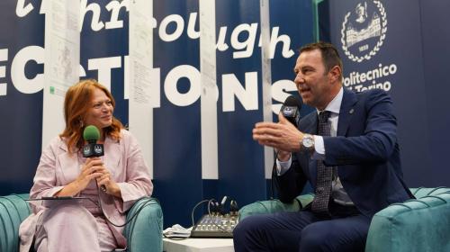 Il Rettore Stefano Corgnati e la giornalista Valeria Ciardiello