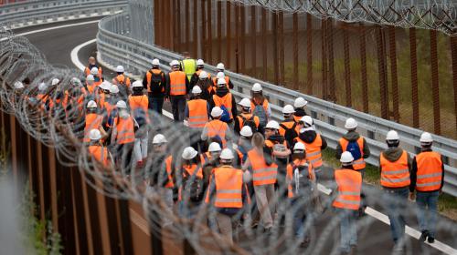 Durante le visite ai cantieri