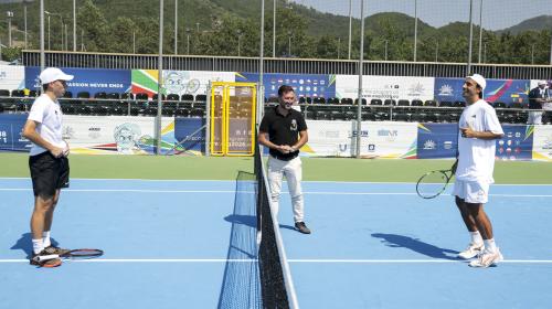 Un incontro della rappresentativa maschile di tennis 