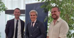 Il Rettore Corgnati e il Vice Rettore Sapora insieme all'Ambasciatore di Argentina Giusto