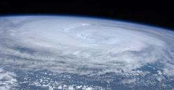 Foto di un uragano visto dall'orbita terrestre