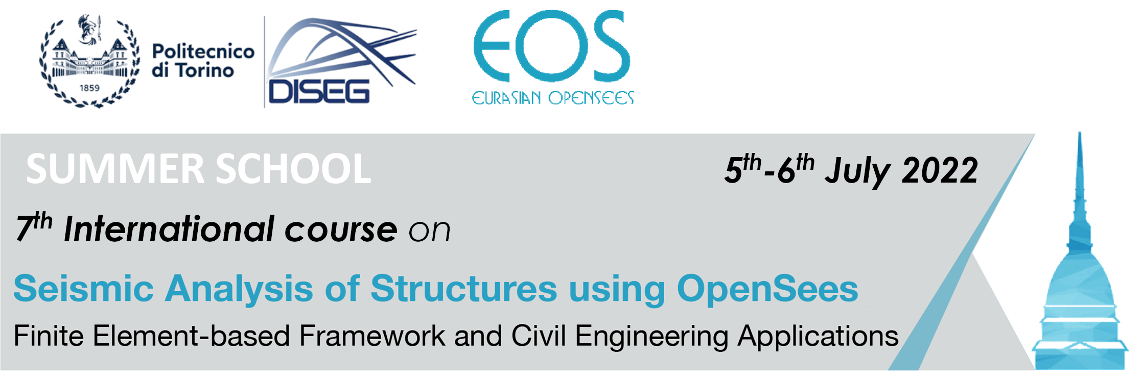 SS2022 Seismic Analysis of Structures using OpenSEES Banner